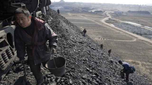 Una explotación de carbón en Jixi (China).