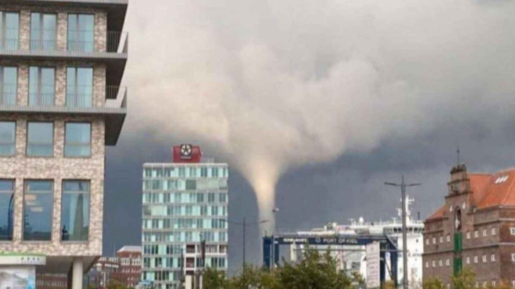 Tornado en la ciudad alemana de  Kiel, al norte del país.