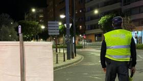 Control de la Policía Local de Albacete en una de las calles de la ciudad.