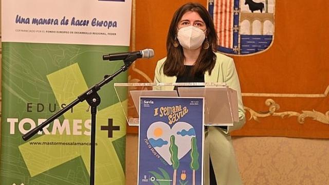 La concejala Myriam Rodríguez, durante la presentación de una actividad de la estrategia verde Savia