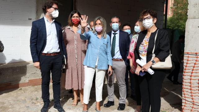 MIlagros Tolón durante la visita al Corral de Don Diego.