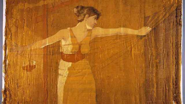 Penélope tejiendo el telar hasta el regreso de Odiseo.
