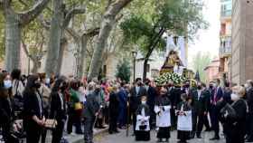 La procesión de María Santísima de la Pasión recorre el centro de Valladolid