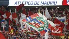 La afición del Atlético de Madrid en el Wanda Metropolitano