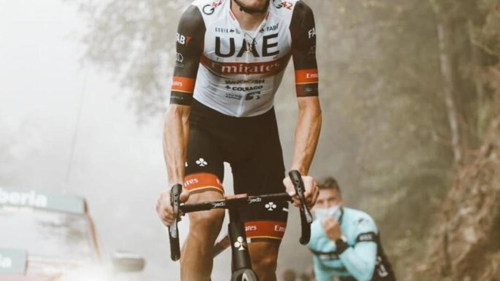 David de la Cruz durante una etapa de La Vuelta 2021