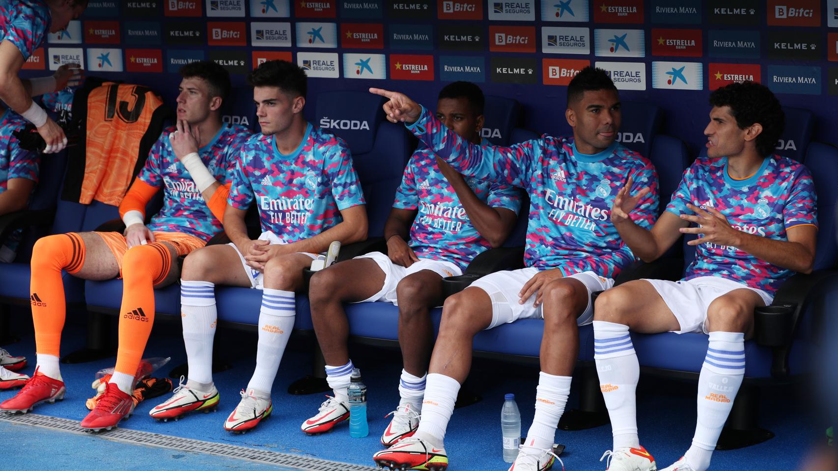 Los suplentes del Real Madrid ante el Espanyol