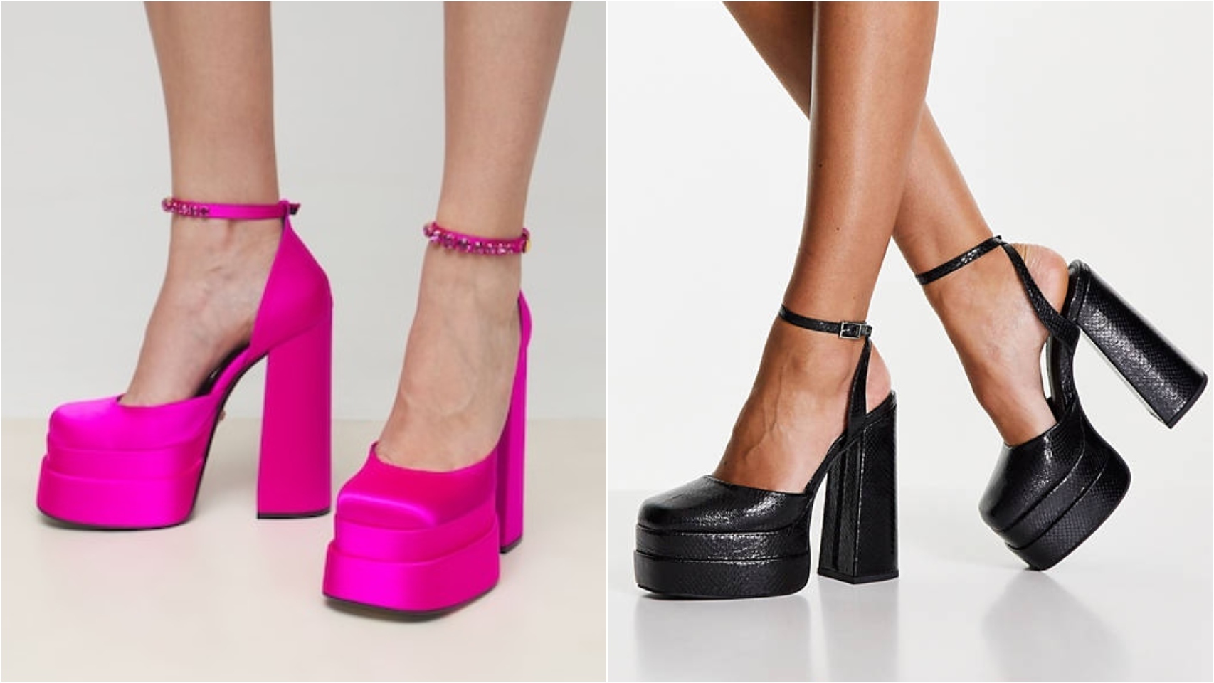 picar tapa subasta Asos calca los zapatos del año: las plataformas de Versace de 1.100 euros  que pueden ser tuyas por 50