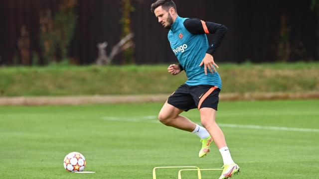 Saúl Ñíguez durante un entrenamiento