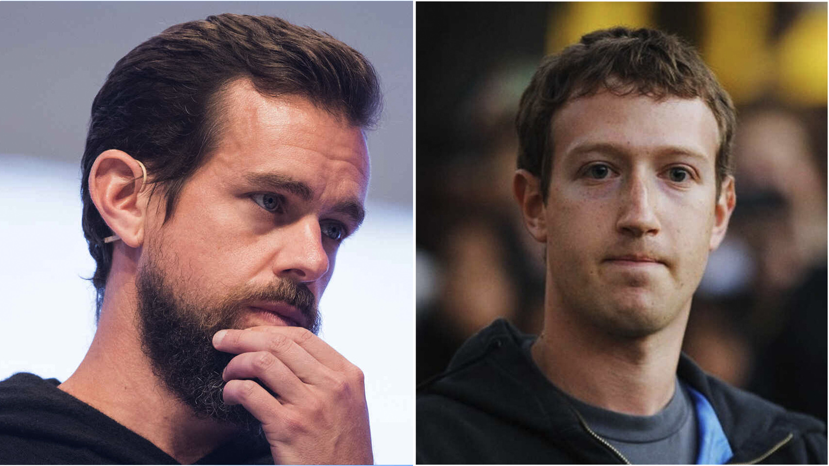 Jack Dorsey y Mark Zuckerberg