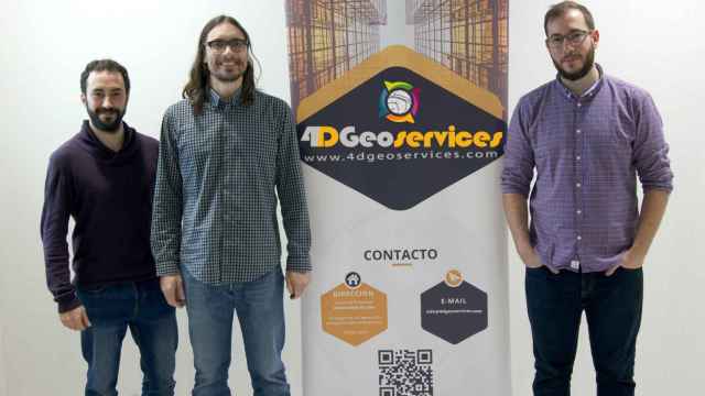 El equipo de 4D Geoservices está formado por Juan Pedro Cano Córdoba, Carlos Colomo y Alejadro Gómez.