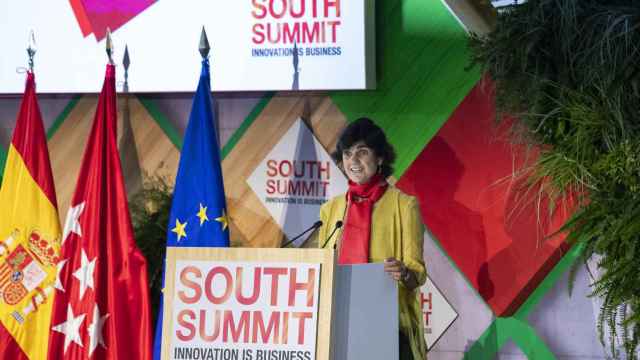 María Benjumea, impulsora de South Summit, durante su intervención en la edición de 2021.