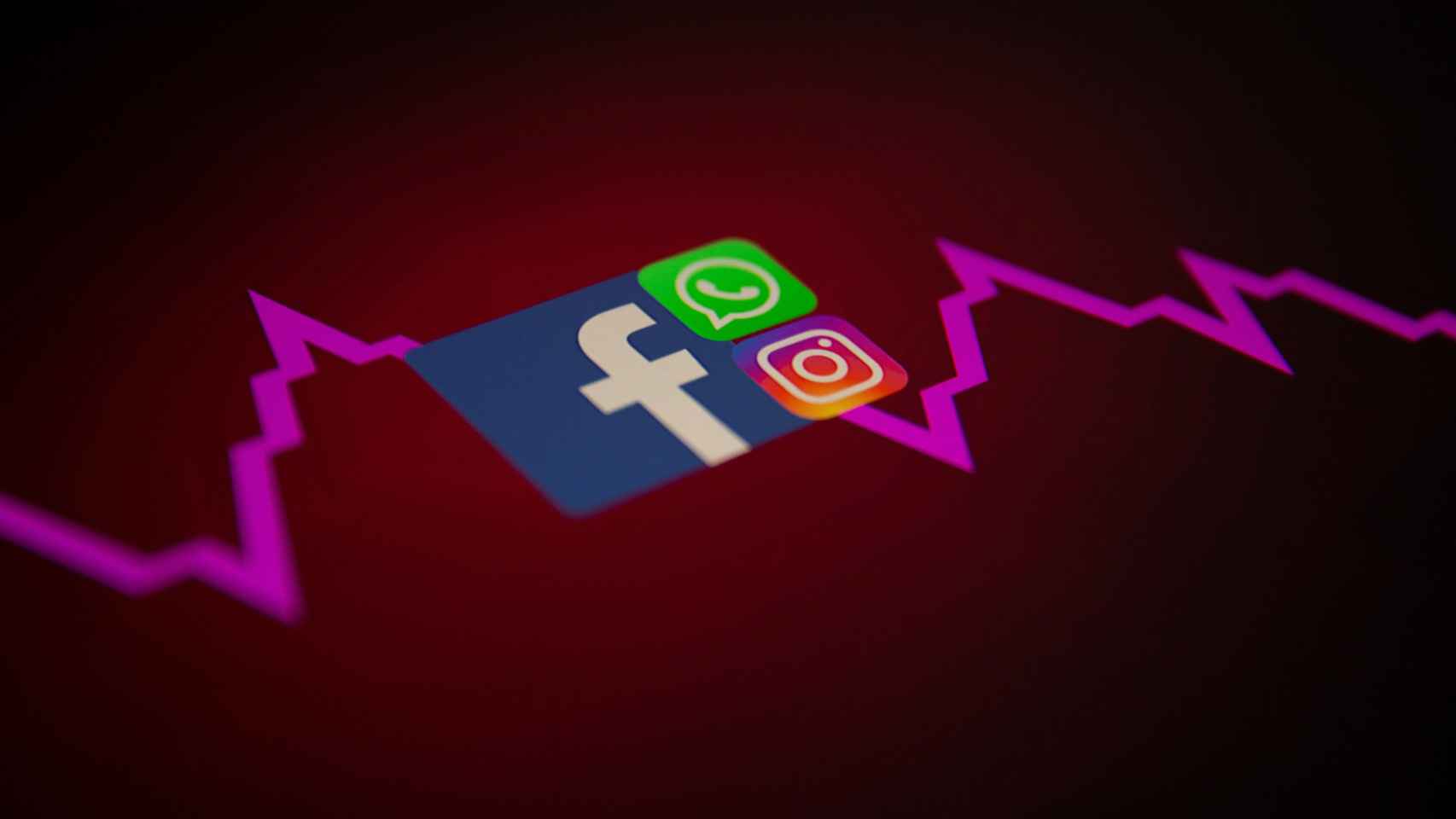 Logos de Facebook, WhatsApp e Instagram