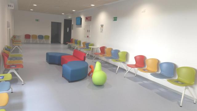 Sala de espera de Urgencias Pediátricas, en el nuevo Hospital