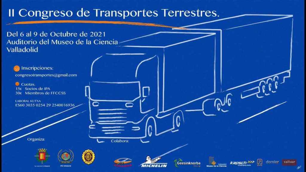 Cartel del  Congreso de Transportes Terrestres