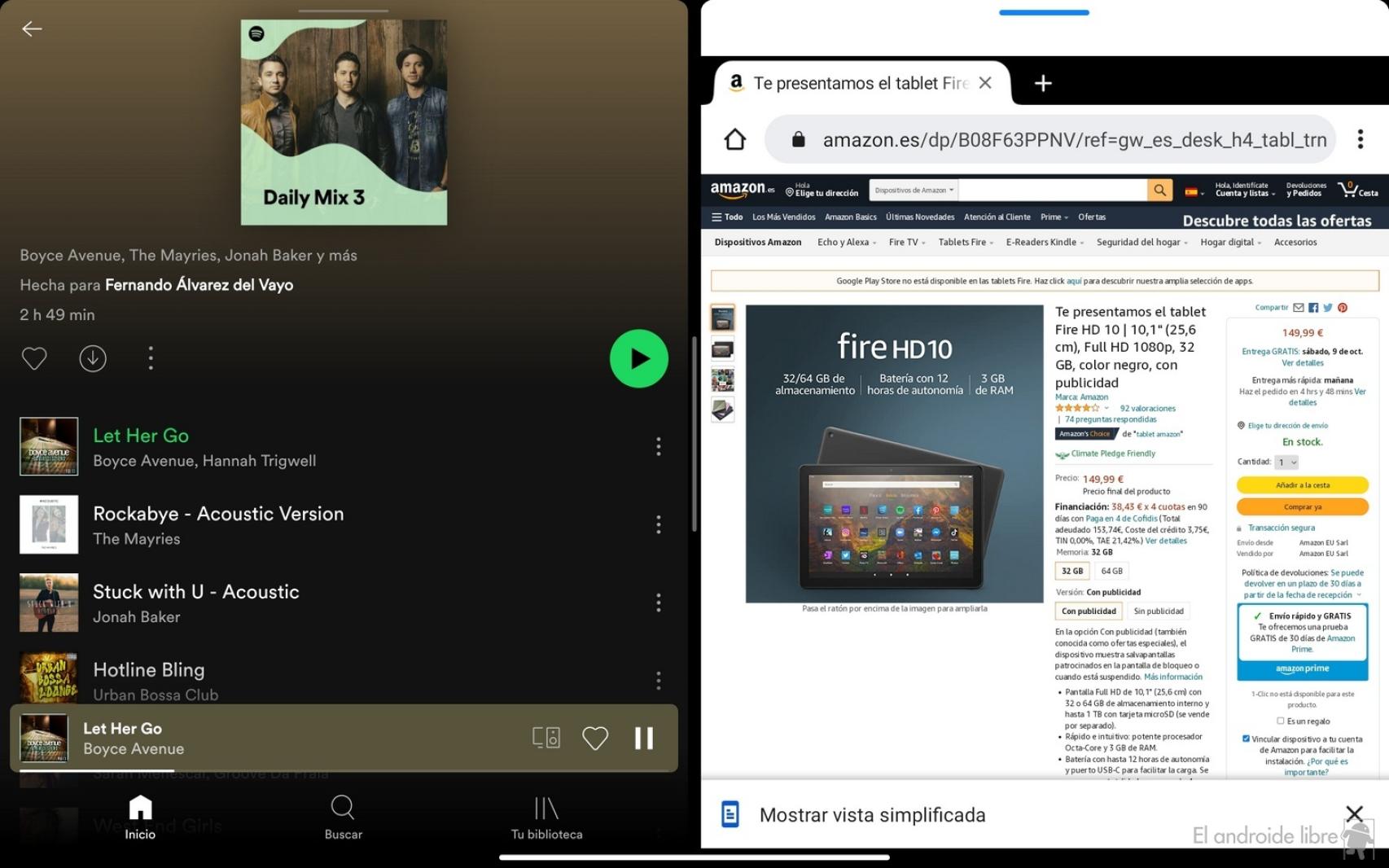 Pantalla dividida en la Xiaomi Pad 5