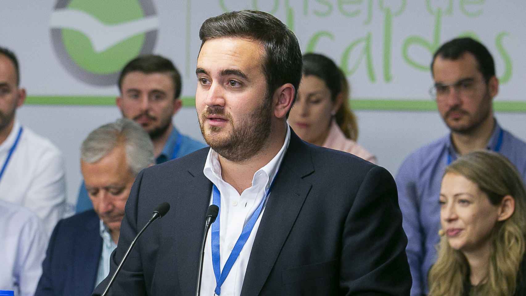 José Ángel Alonso en una convención de alcaldes del PP