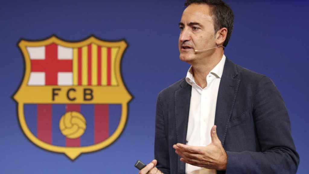 Ferran Reverter, CEO del FC Barcelona, durante la presentación de la 'Due Diligence'