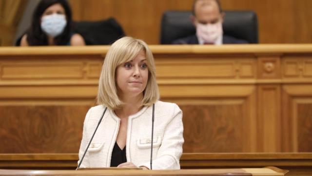 La portavoz del PSOE en las Cortes regionales, Isabel Abengózar, en su intervención