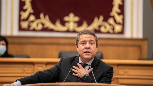 Emiliano García-Page, en un momento del Debate de la Región