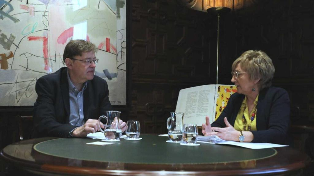 Ximo Puig, presidente de la Generalitat, y Ana Barceló, consellera de Sanidad. EE