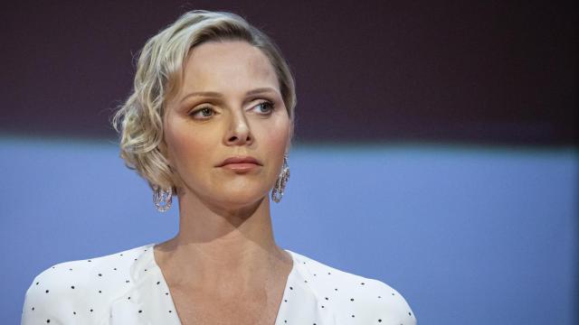 Charlène de Mónaco, durante una ceremonia en Montecarlo.