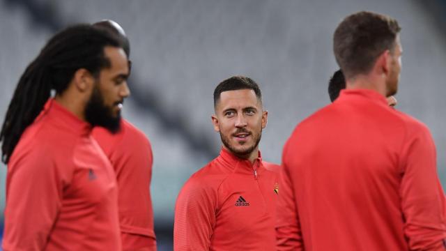 Hazard, con la selección de Bélgica