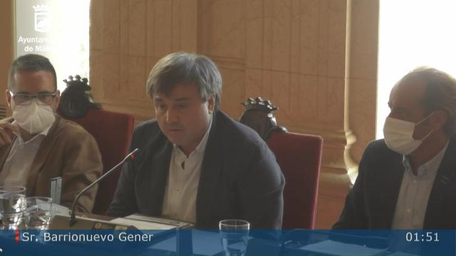 Emocionada intervención del concejal de Seguridad de Málaga, Avelino Barrionuevo.