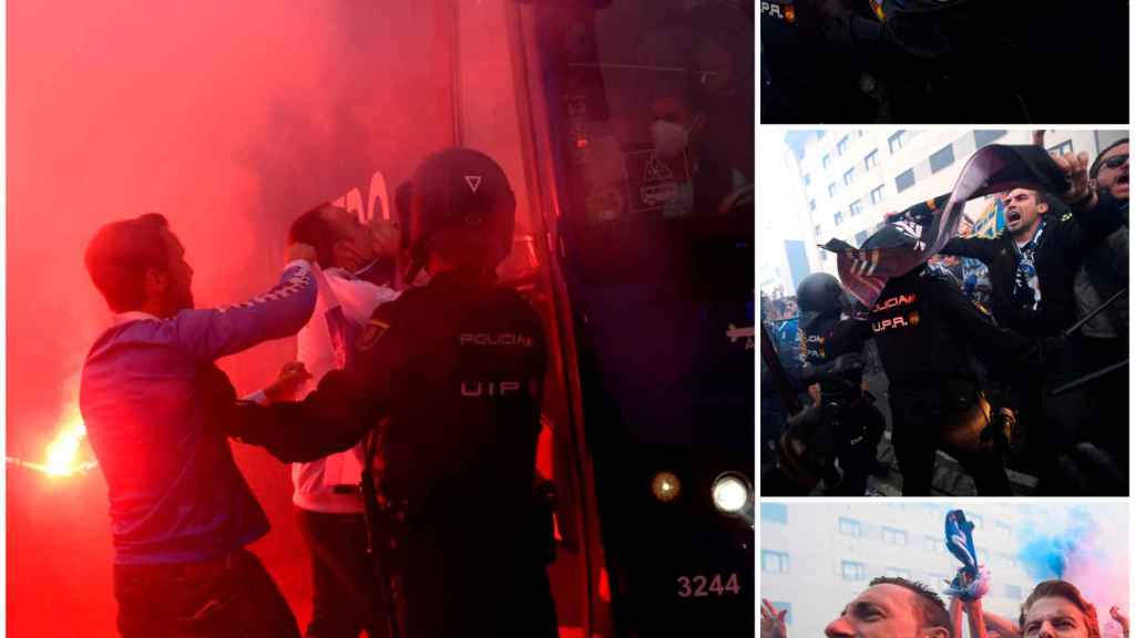 Disturbios en la previa del Oviedo - Sporting