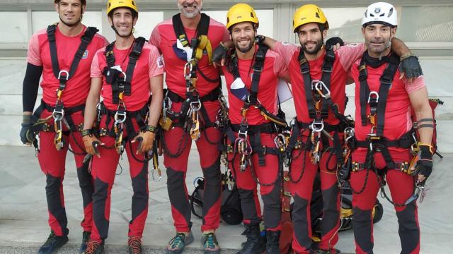 Equipo de bomberos de Málaga ganador en la competición.