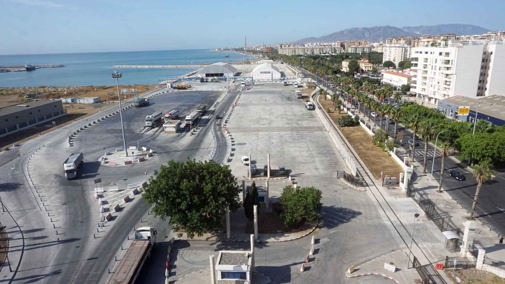 Vista de los terrenos portuarios de San Andrés, en Málaga.