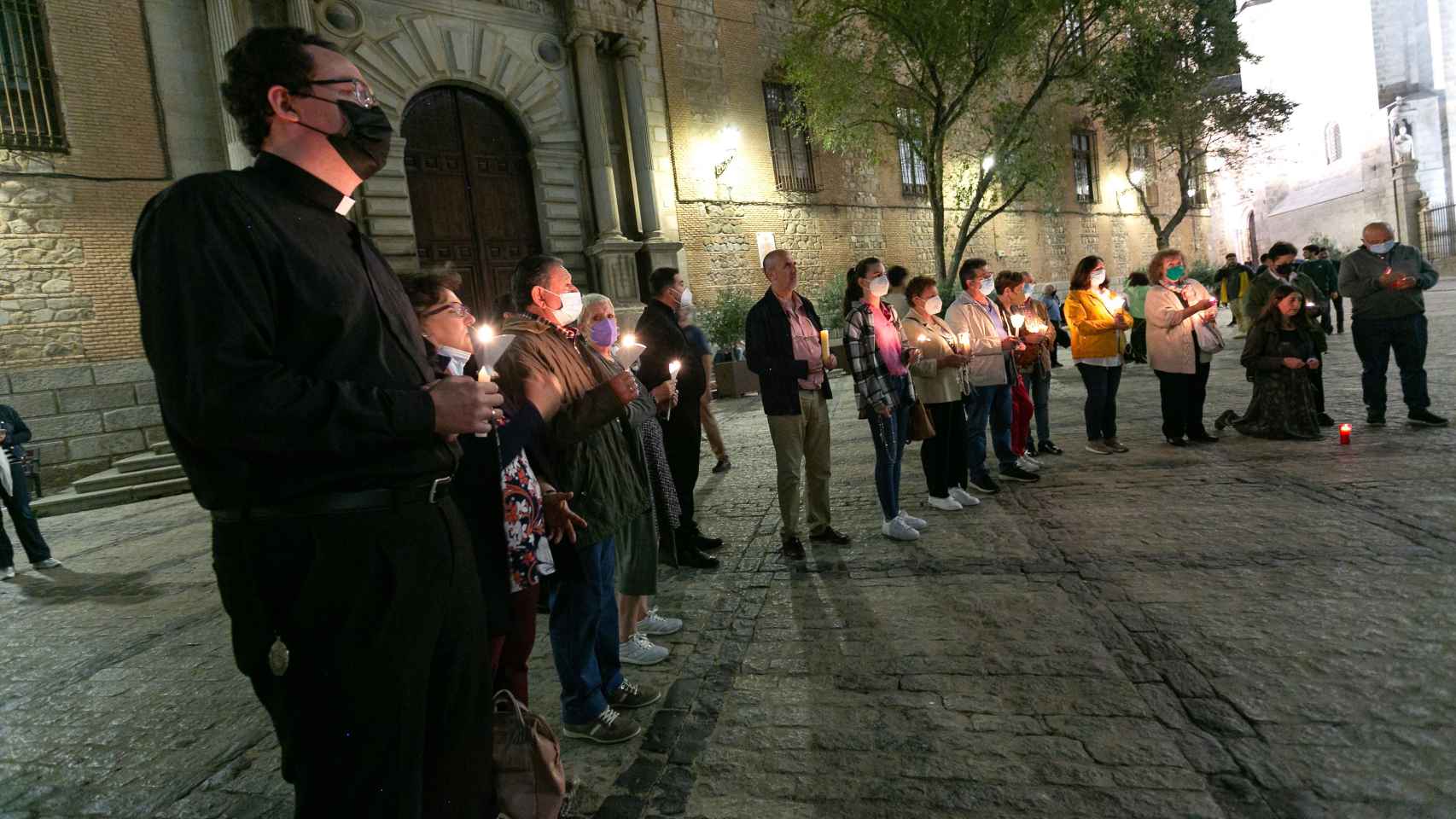 La concentración se ha celebrado frente a la Catedral de Toledo