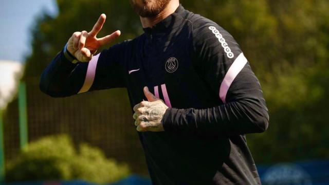 Sergio Ramos, en un entrenamiento del PSG. Foto: Instagram (@sergioramos)