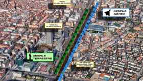 Secuencia gráfica del desfile del 12 de octubre por el centro de Madrid