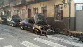 Estado en el que quedó la calle Gran Vía de Molina de Segura tras el incendio provocado por Antón.