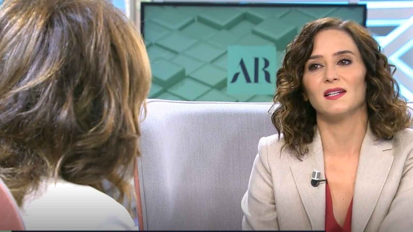 La presidenta de la Comunidad de Madrid, Isabel Díaz Ayuso, este miércoles en Telecinco.