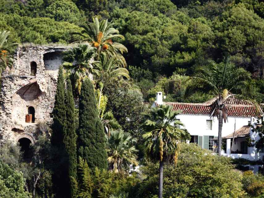 Vista de la lujosa villa en Benahavis (Málaga), donde el Primer Ministro de Inglaterra Boris Jhonson, pasa unos días de vacaciones en la Costa del Sol.