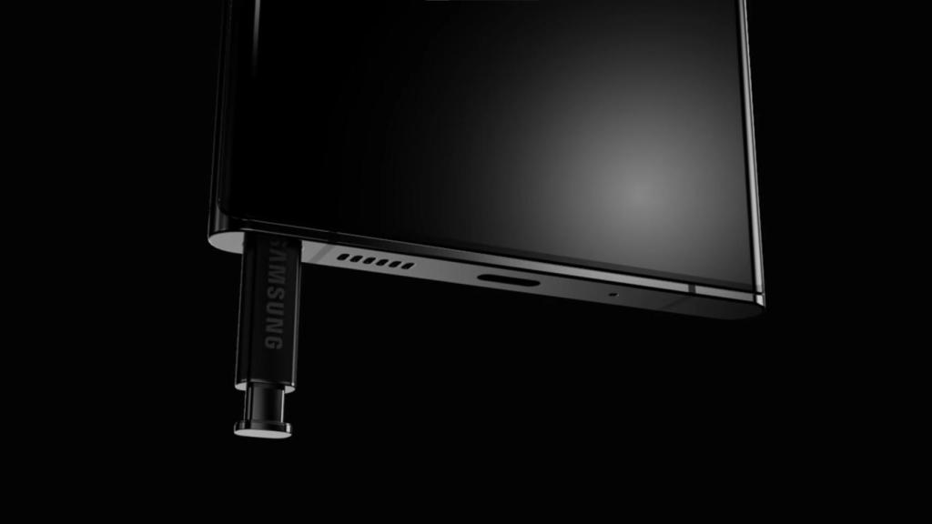 Concepto del Samsung Galaxy S22 Ultra con orificio para el S-Pen