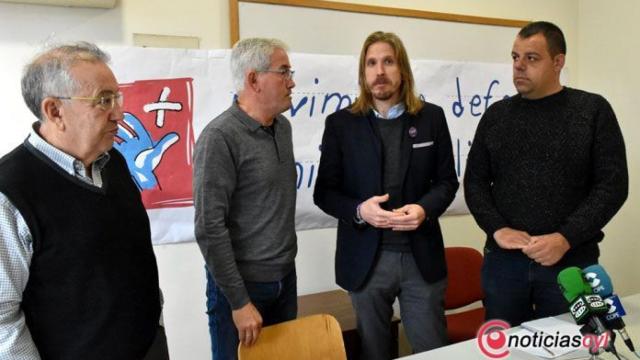 Pablo Fernández (Podemos) con el Movimiento por la Sanidad Pública en Zamora