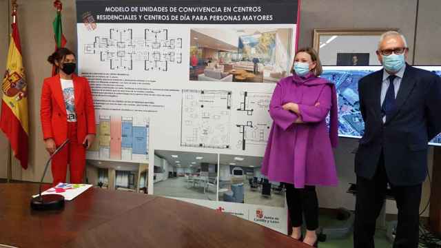 La consejera de Familia Isabel Blanco durante la presentación del proyecto de la nueva residencia de mayores de Zamora