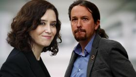 Isabel Díaz Ayuso y Pablo Iglesias en un montaje de este diario.