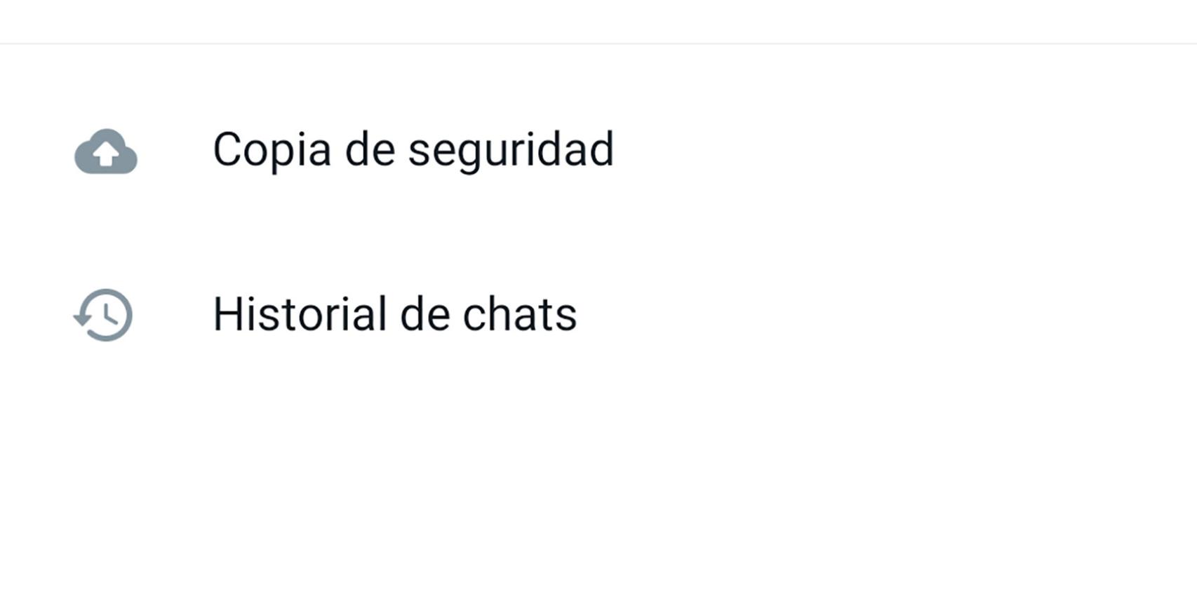 Backups en WhatsApp