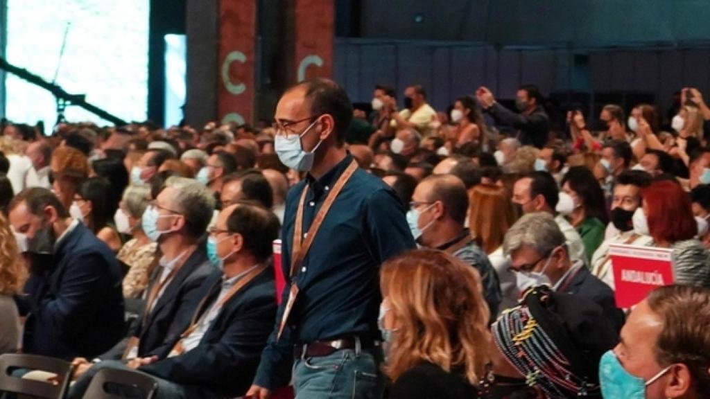 El salmantino David Serrada durante la celebración del 40 Congreso del PSOE