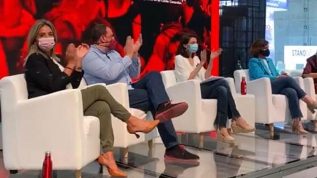 Milagros Tolón durante su intervención este viernes en el Congreso del PSOE.