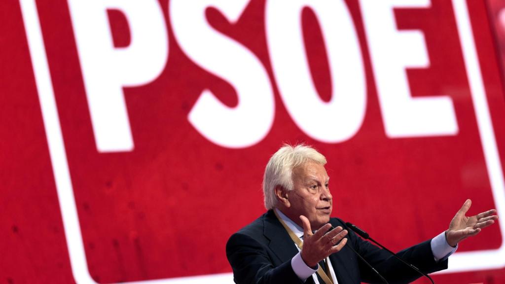 l ex presidente del Gobierno, Felipe Gonzalez, durante su intervención en el Congreso Federal del PSOE.