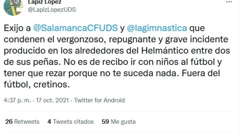 twitter uds pelea