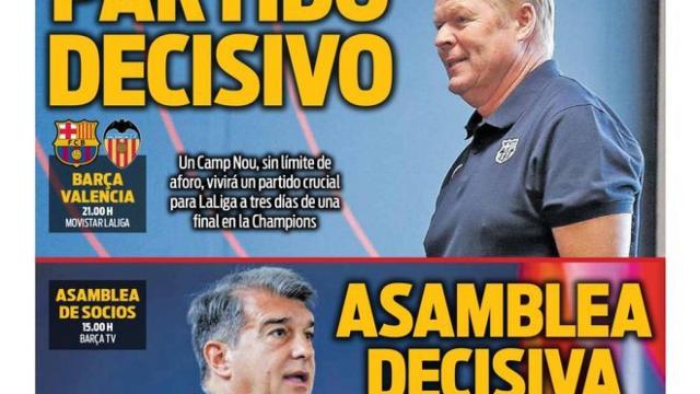 La portada del diario SPORT (17/10/2021)