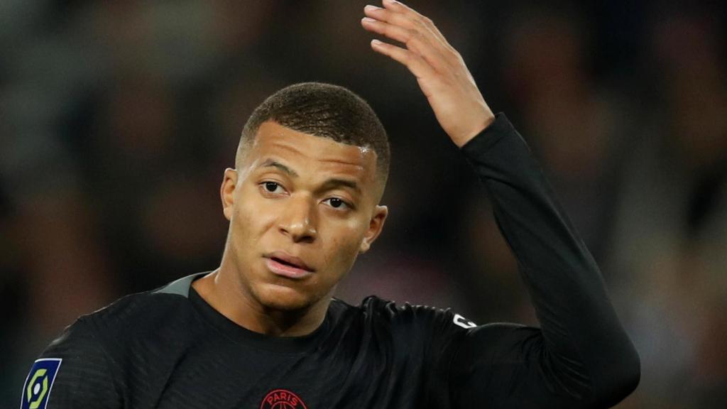 Kylian Mbappé, en un partido del PSG de la temporada 2021/2022