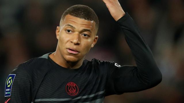 Kylian Mbappé, en un partido del PSG de la temporada 2021/2022