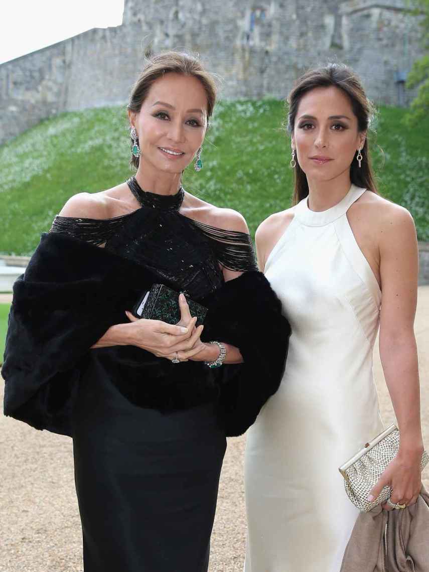 Isabel Preysler and Tamara Falcó at Windsor Castle in 2014.