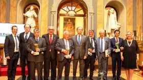 Vargas Llosa y Gonzalo Santonja recogen los premios. Fotografía: Natalia Calvo